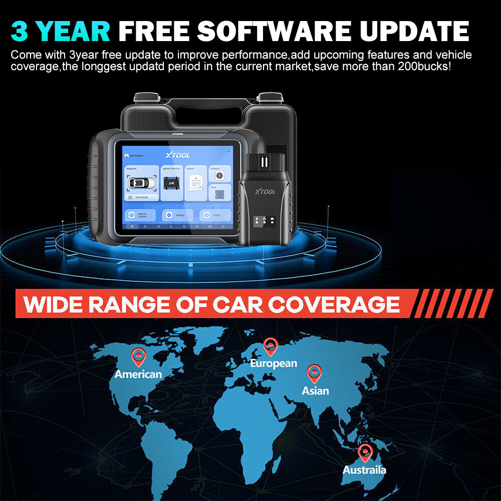 XTOOL D8W WIFI All System Diagnostic OBD2 Scanner 38+ Services Topology Mapping
