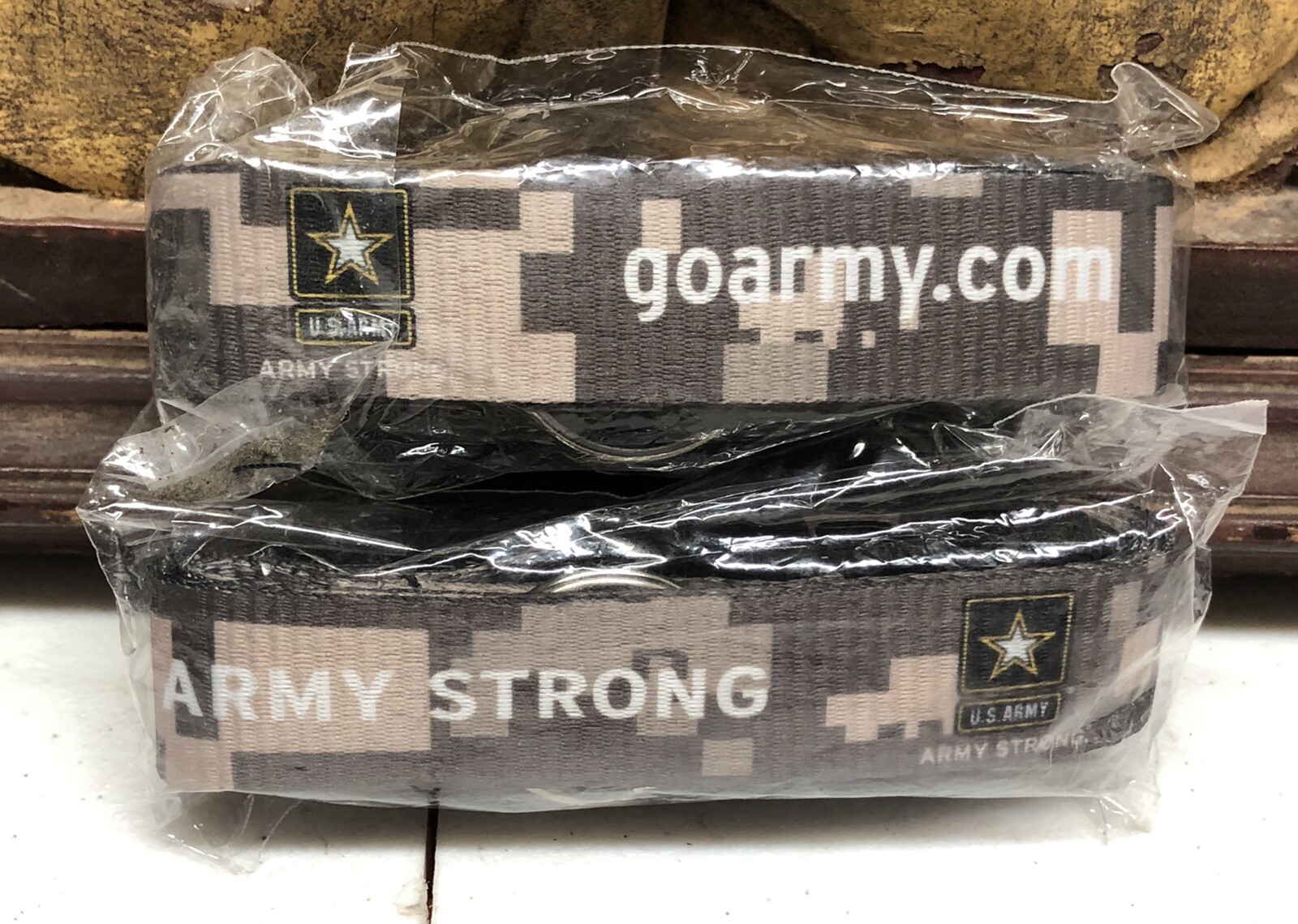 Lot of 2 US ARMY Camo Lanyard w/ Removable Key Ring Listing A