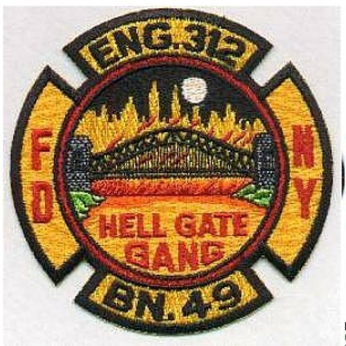 New York City - FDNY Engine - 312 "Hell Gate Gang", NY (4" x 4") fire patch