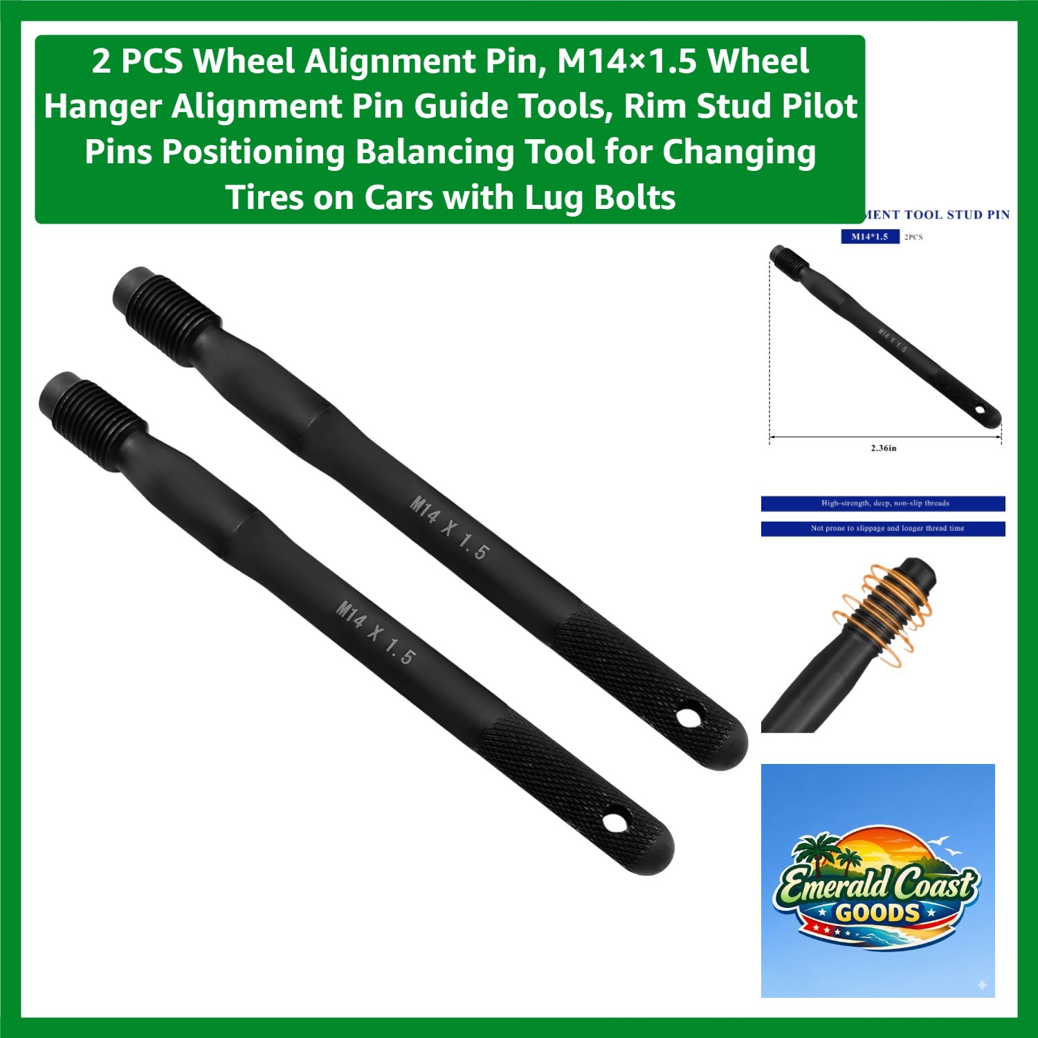 Universal Fit M14×1.5 Wheel Hanger Pins - 2 Reliable Tools for Easy Tire Changes