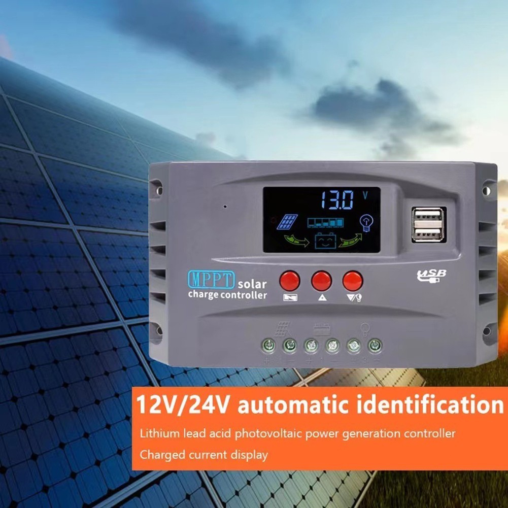 MPPT Controller Displays Current 30A Voltage Regulator Controller 12V24V New
