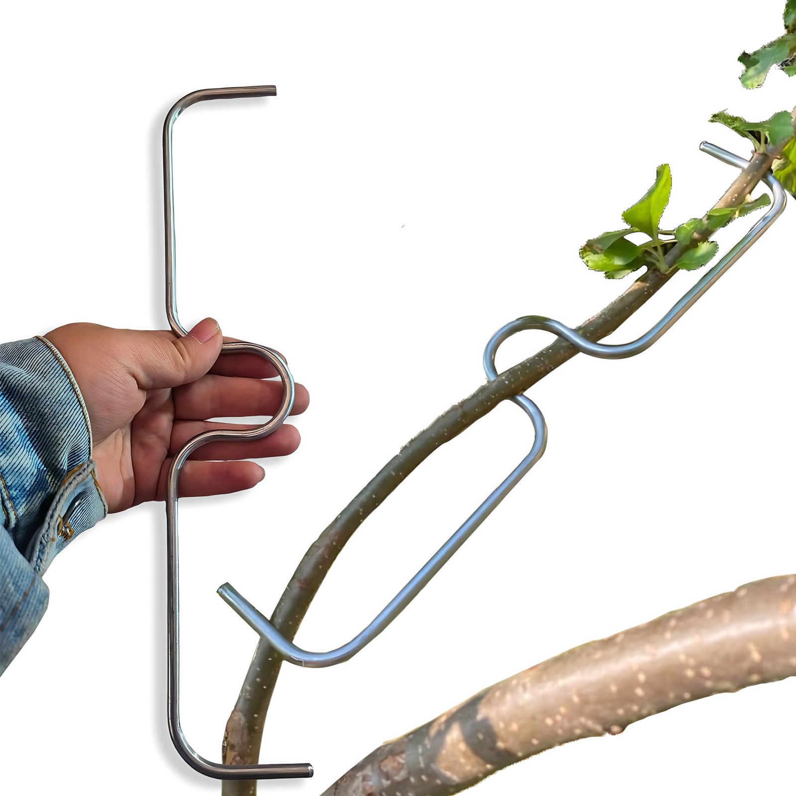 WLSANX Fruit Tree Branch Spreader 11.8 inch, 21 pcs Silver Gray