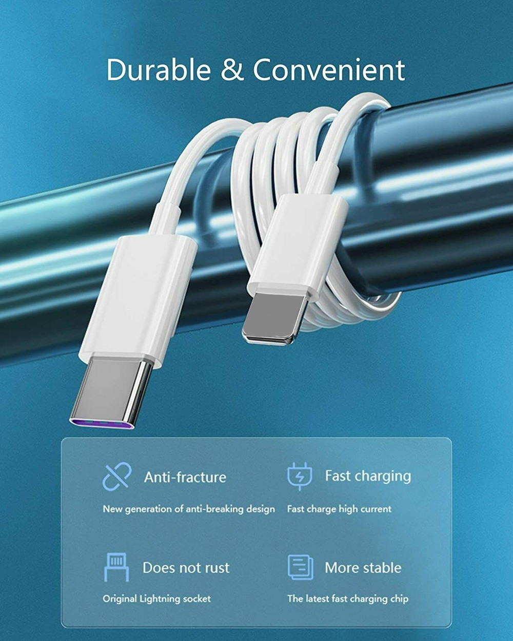 For Samsung Android 35W Dual USB-C To Type C Power Adapter PD Fast Charge Cable