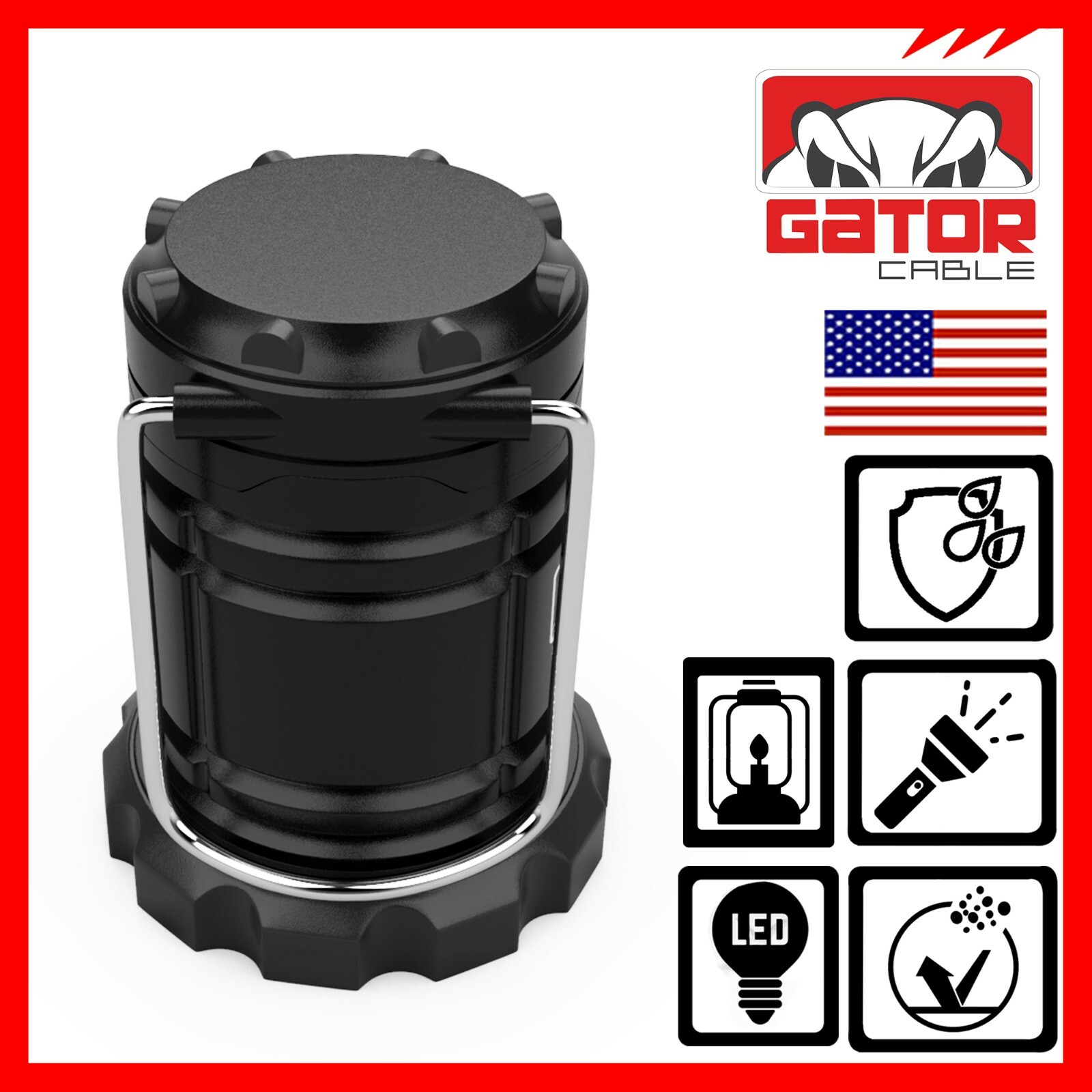 2-Pack Camping LED Bright Emergency Lantern Light Lamp Portable Battery Powered