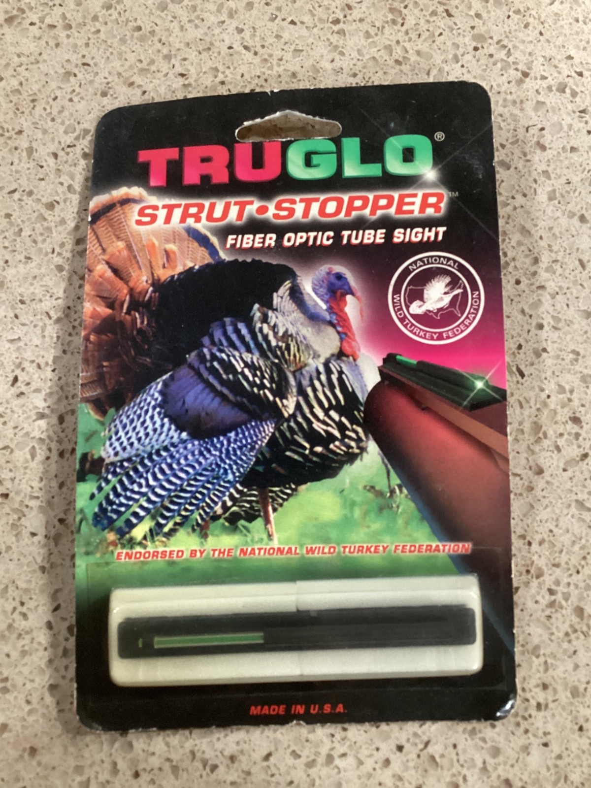 Truglo Strut Stopper Fiber Optic Tube Sight TG945G Green 1/4” Rib NOS—H68