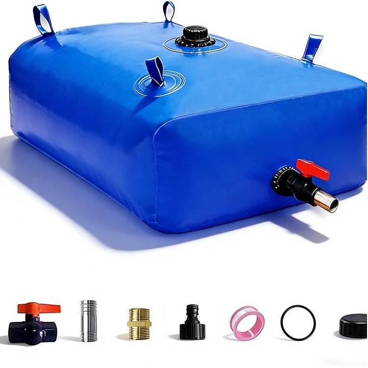 GHOSOONE Foldable Water Bladder 400L 100Gal Emergency Storage Blue