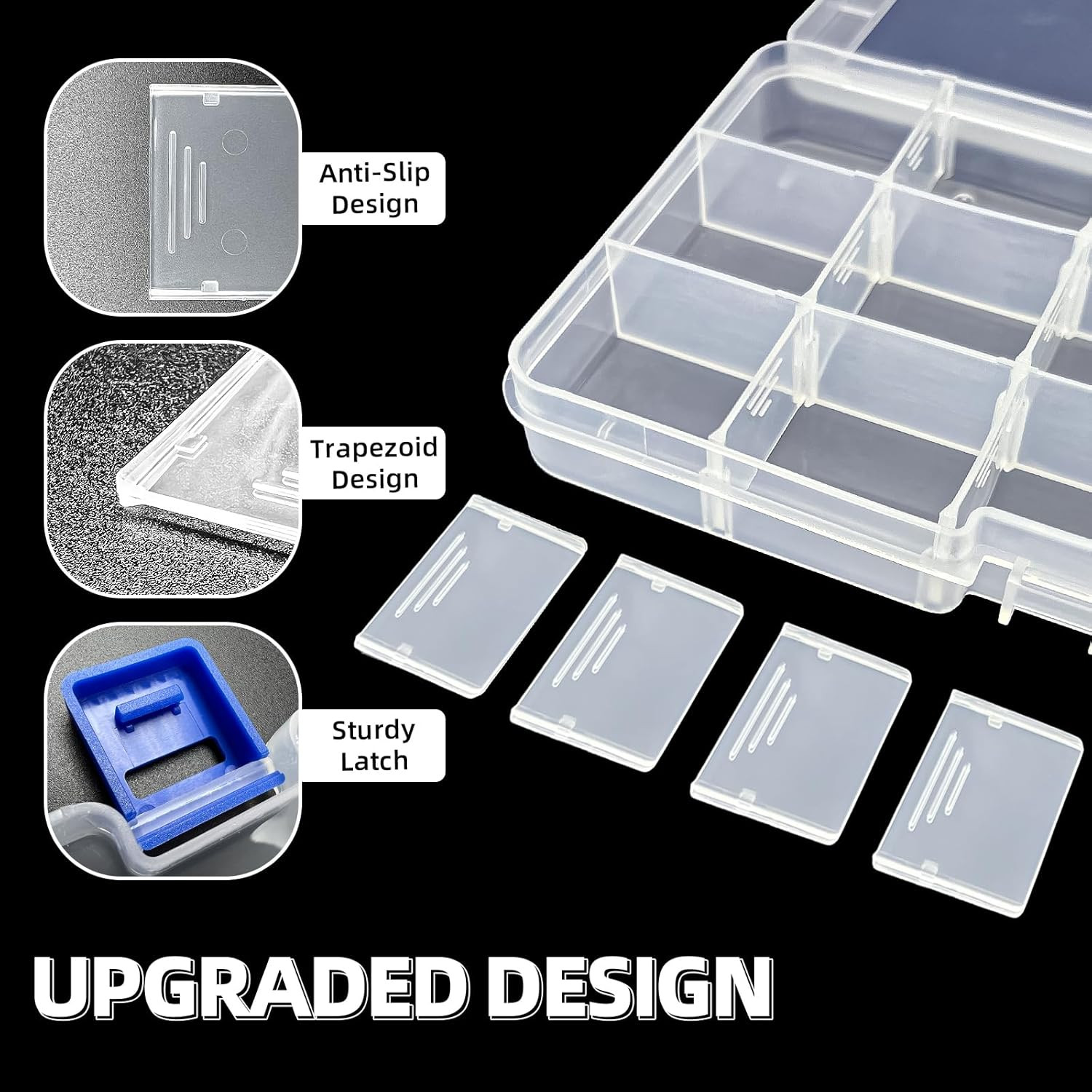 Plastic Organizer Container Storage Box Adjustable Divider Removable Grid Compar