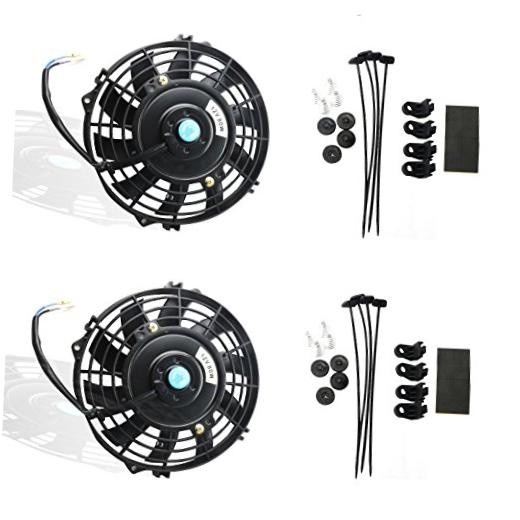 Black Universal Electric Radiator Slim Fan Push/Pull 12V + 7 Inch Modern