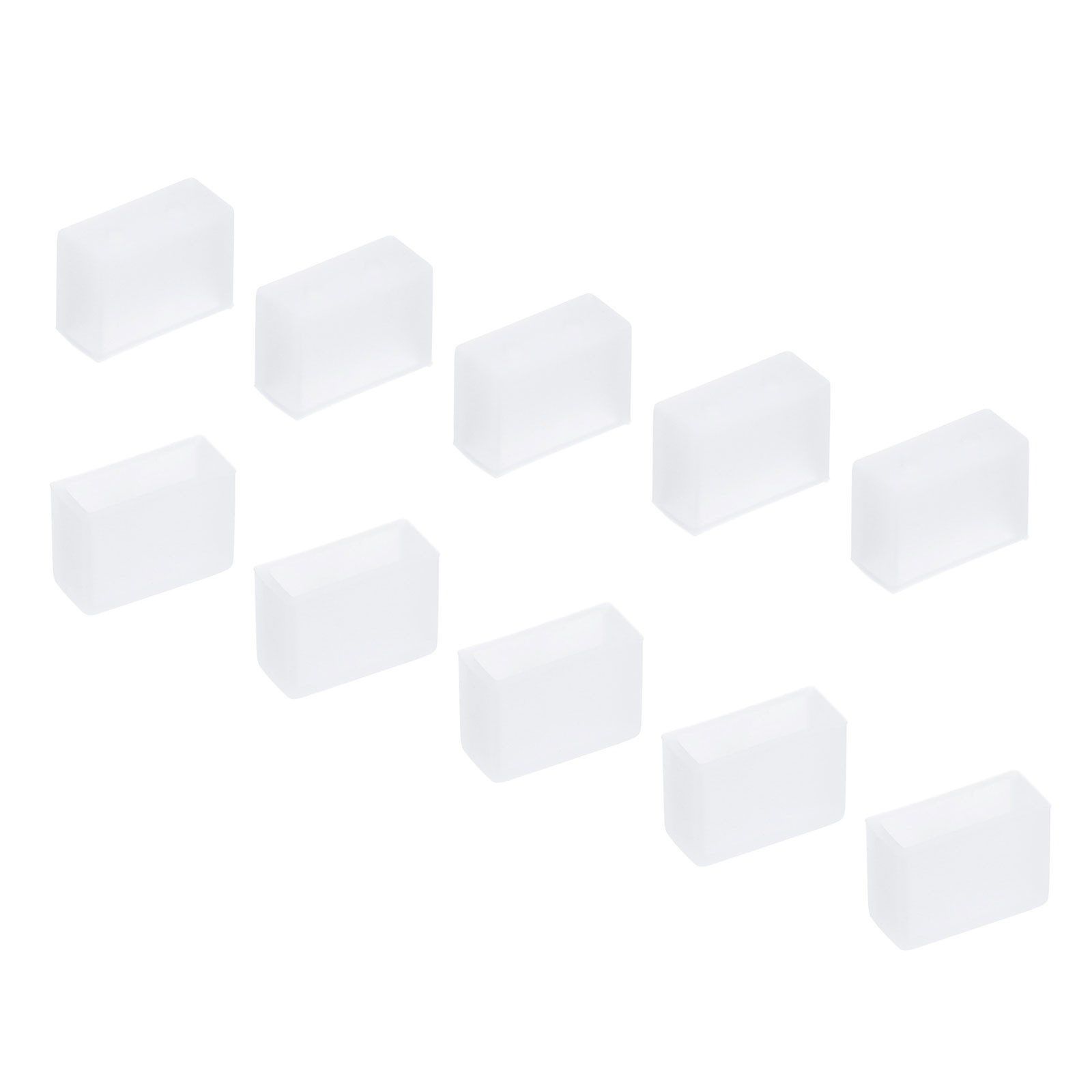 200 Pcs Silicone Plugs LED Tube Strip 2 Holes White Fit 3528/2835/3014 10mm Wide