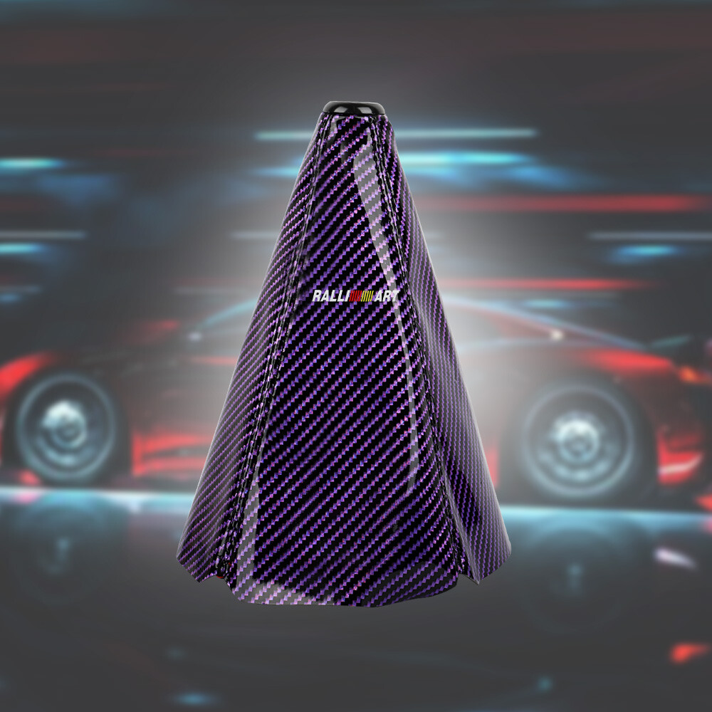 RALLIART PURPLE CARBON FIBER SHIFT BOOT STITCH COVER FOR GEAR COVER SHIFTER KNOB