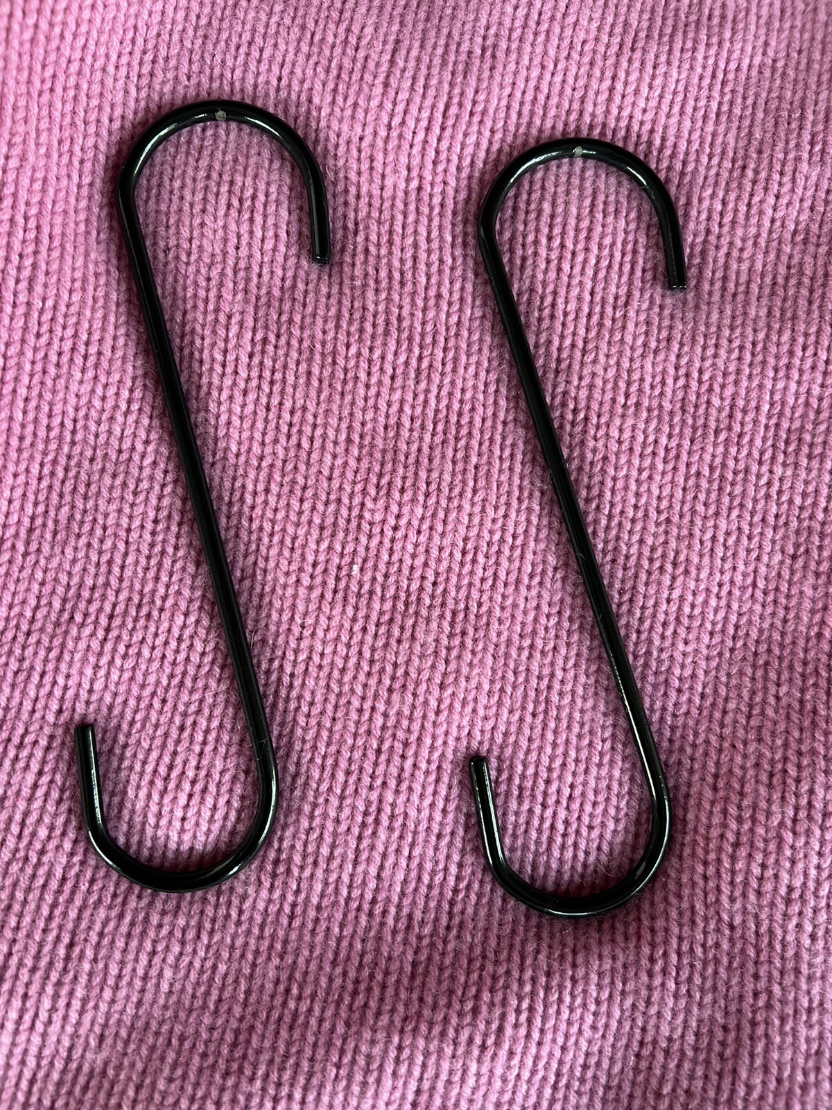 Metal Planter Hanging Hooks 2 Pk 8" Heavy Duty S-Hook Steel Outdoor Garden Decor