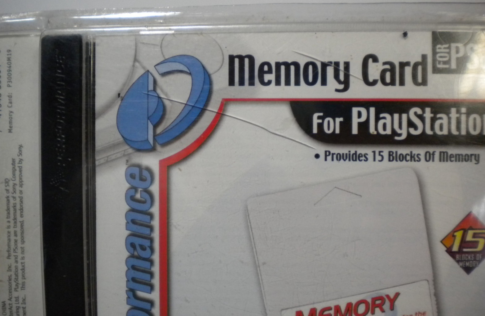 Vintage Sealed Performance PlayStation One Memory Card PS1 15 Blocks Play