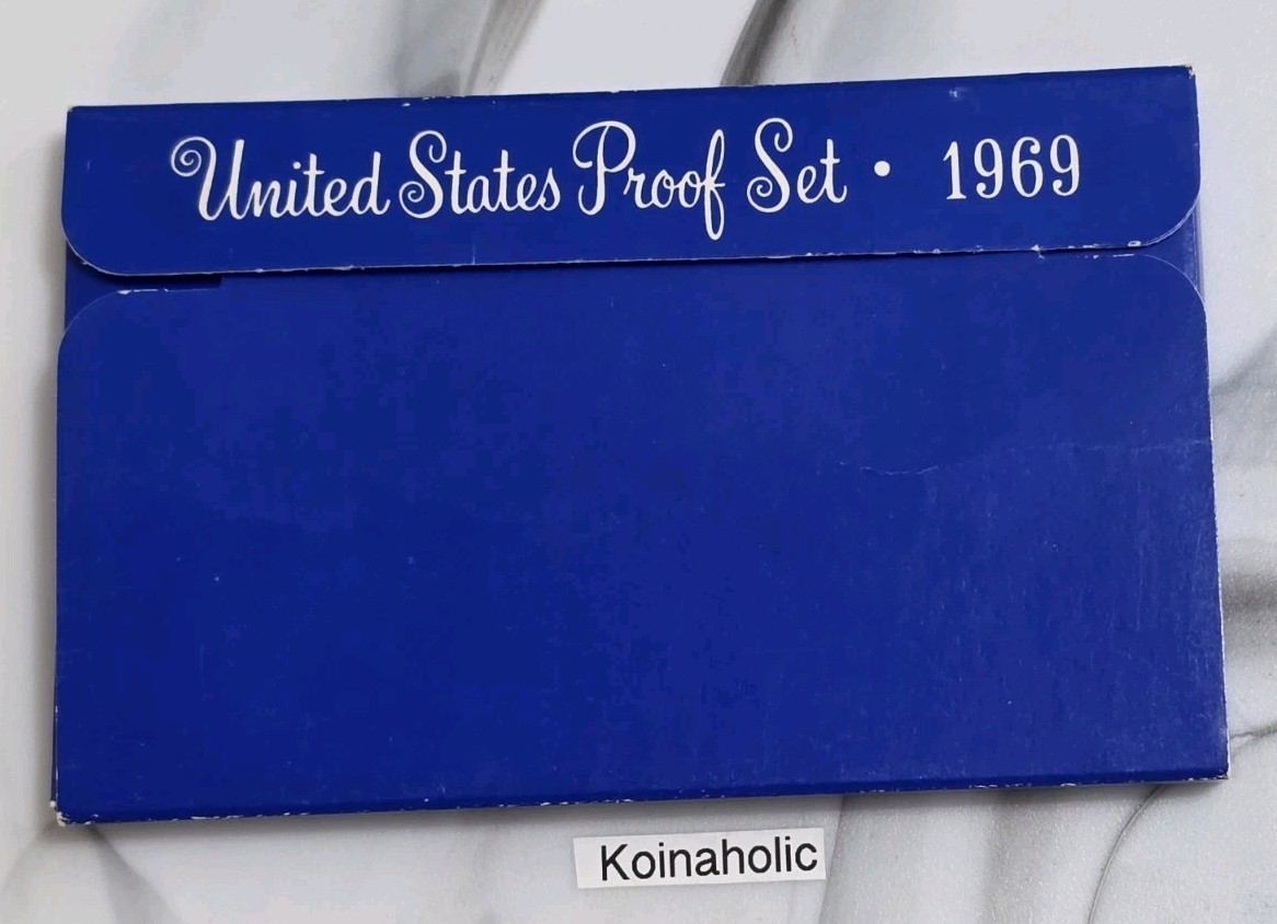 1969 Proof Set U.S. Mint OGP 40% Kennedy Half, Pulled From Storage, Fast Ship 🚢