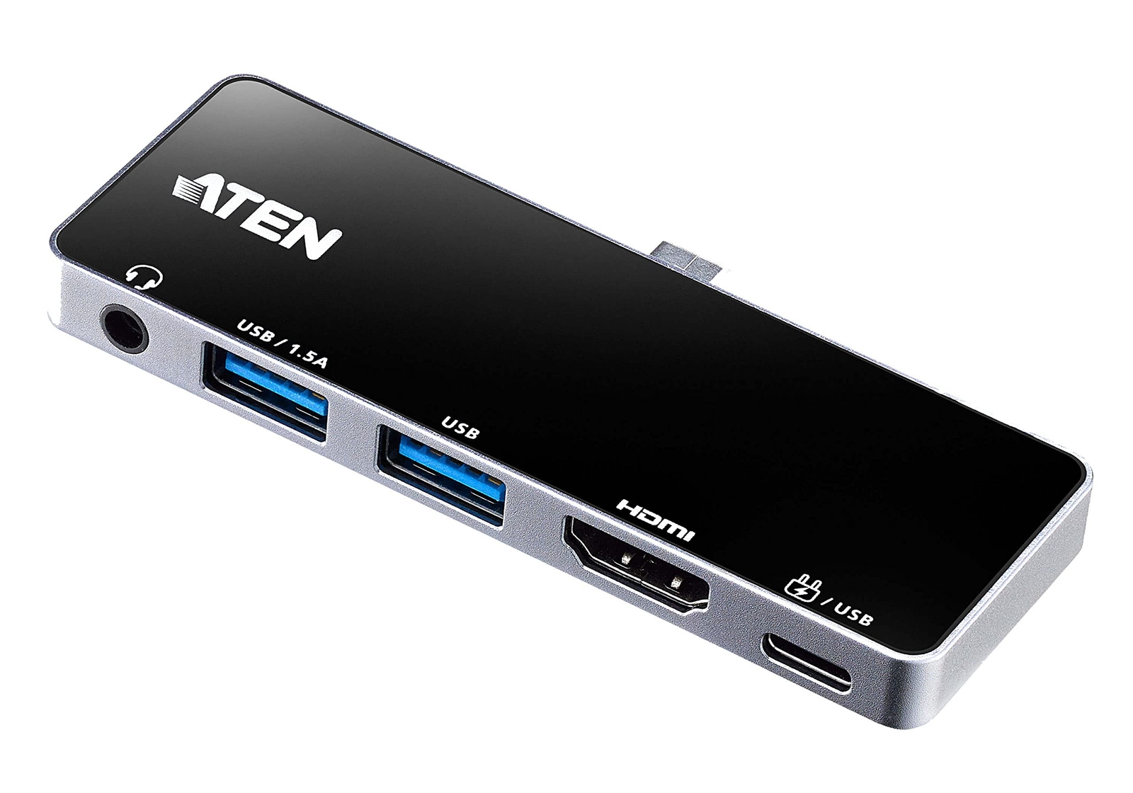 ATEN 5-in-1 USB-C Travel Dock w/Audio Port, 92W PD, 3840 x 2160 60Hz 30Hz, US...