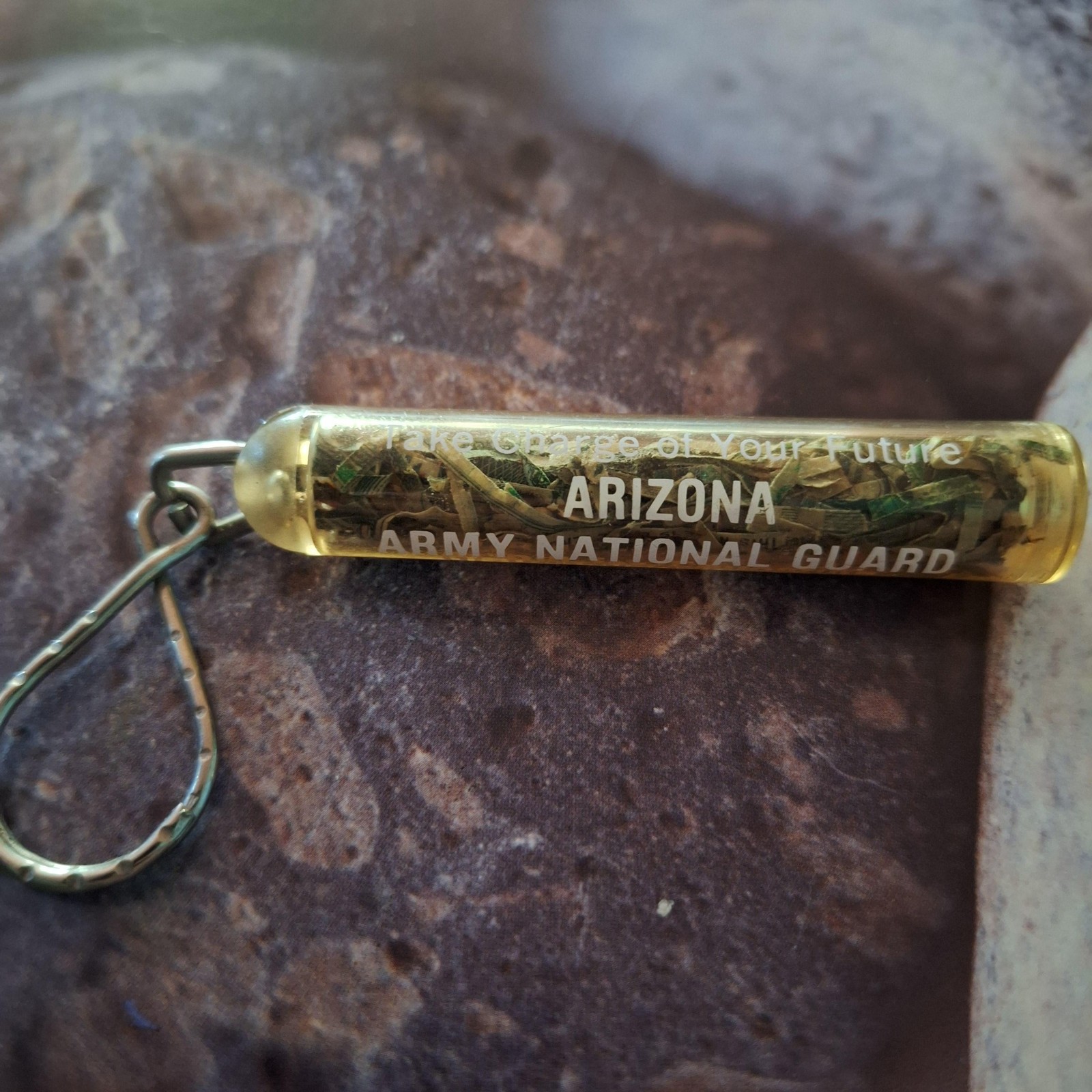 Vintage Arizona Army National Guard Shredded Money GI Bill Promo Keychain