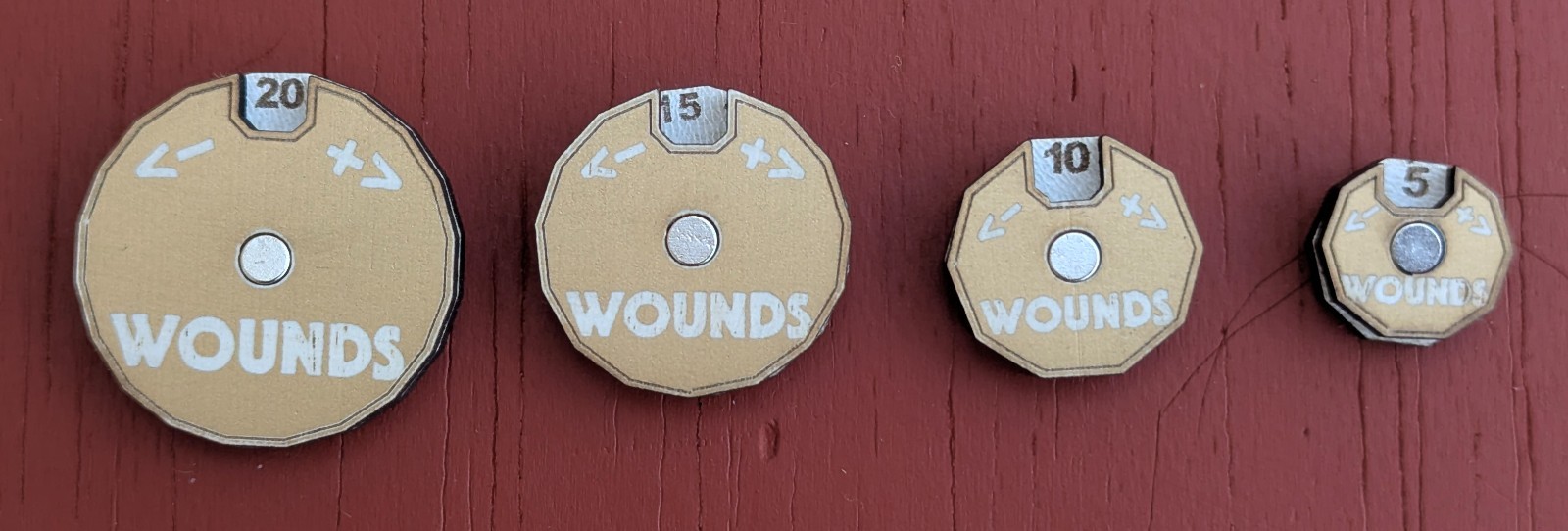 Kill Team Battle Tracker & Wound Counters Warhammer 40k Tabletop Set Colours
