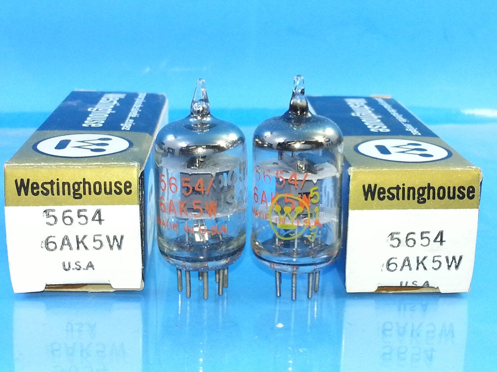 WESTINGHOUSE 5654 6AK5 W  TUBE 1950s D GTR NOTHING BETTER SOUNDING NOS NIB