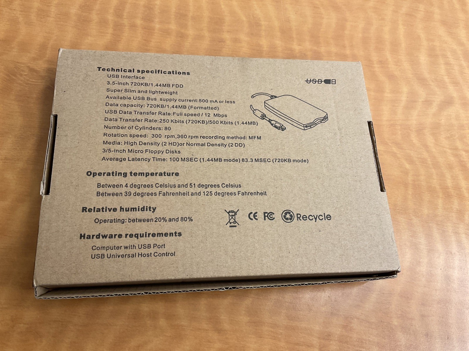 Tendak - USB Portable Diskette Drive - CP-035-BK - NEW
