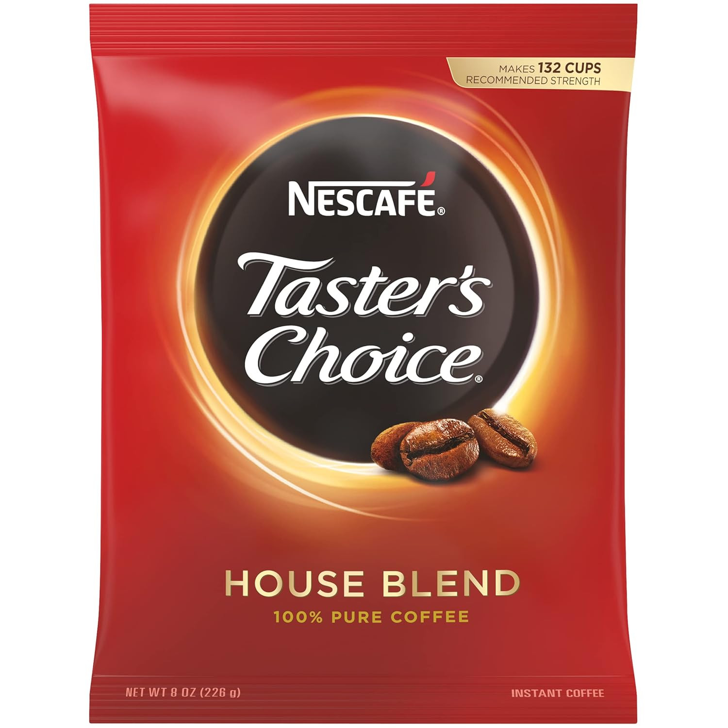 Cafe instantaneo mezcla casera de tueste ligero Tasters Choice bolsa a granel de