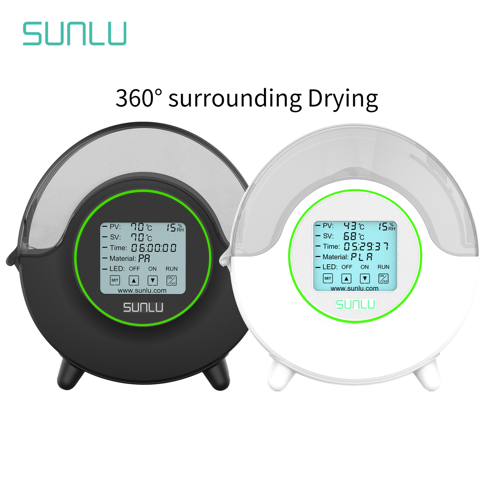 SUNLU Upgraded S2 FilaDryer 3D Printer Filament Dryer Surround Heat Spool Holder