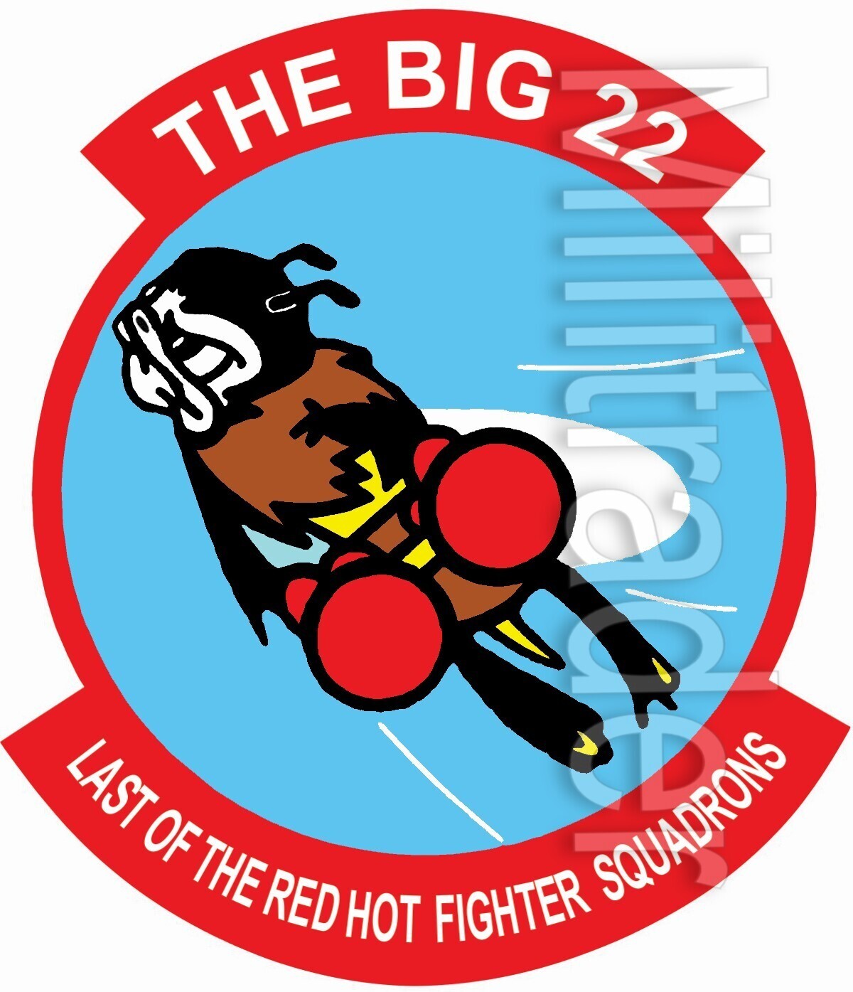 USAF 22nd Big 22 Red Hot Fighter Squadron Decal