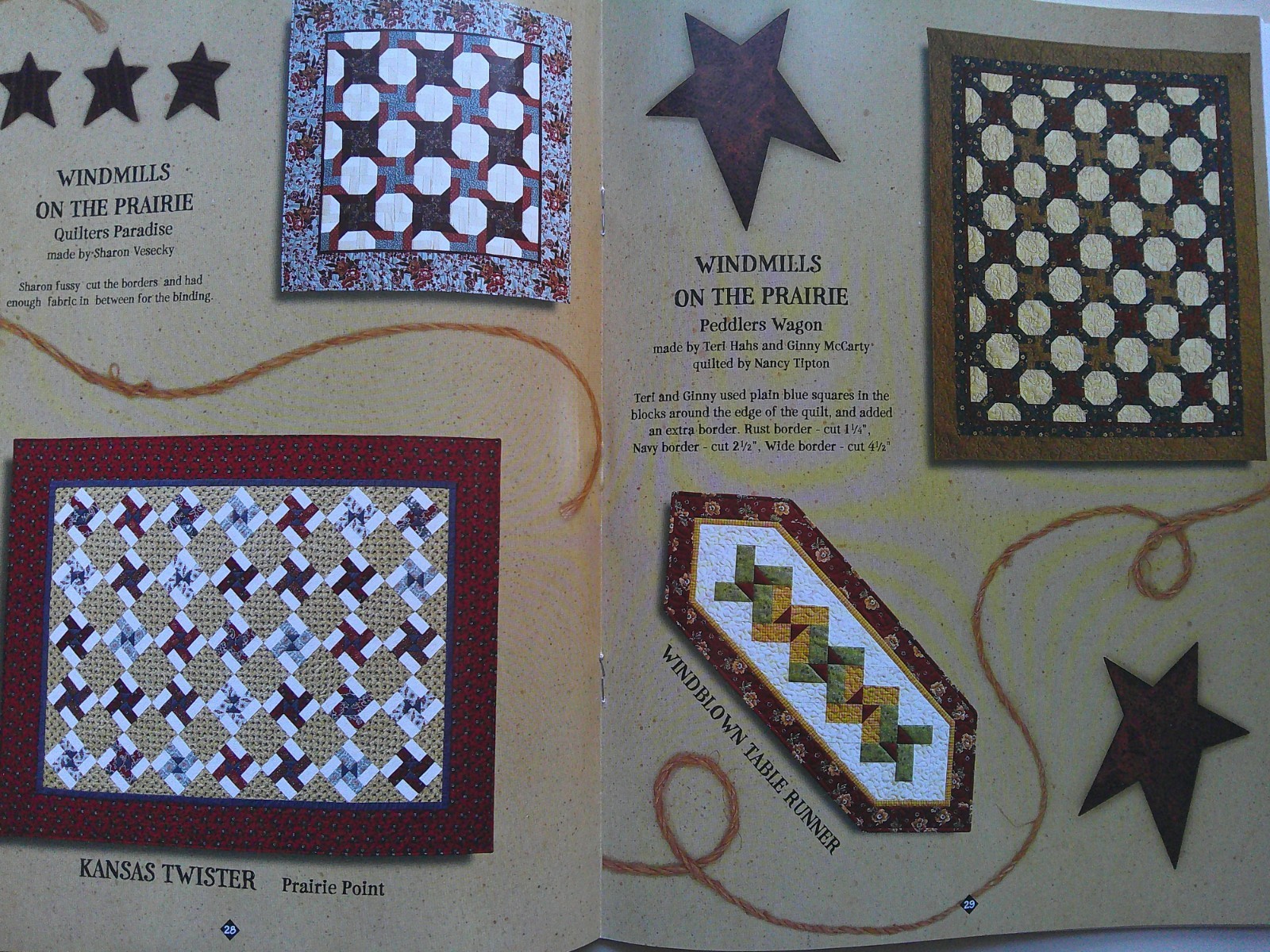 Kansas City Scrapbook quilt runners pattern booklet