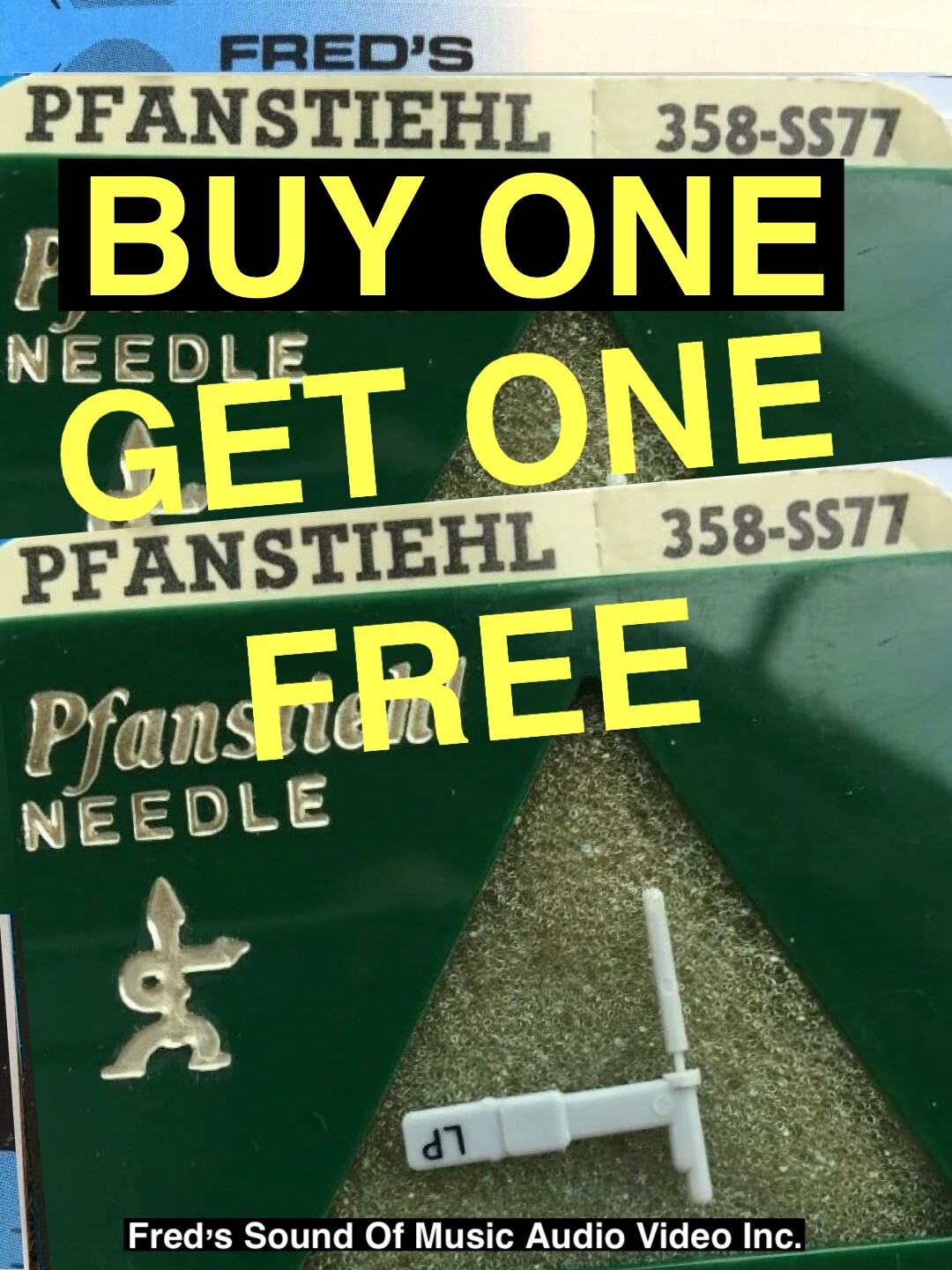 NEW  Pfanstiehl 358-SS77 Sapphire Stylus Synthetic EV n311 Buy One Get One Free