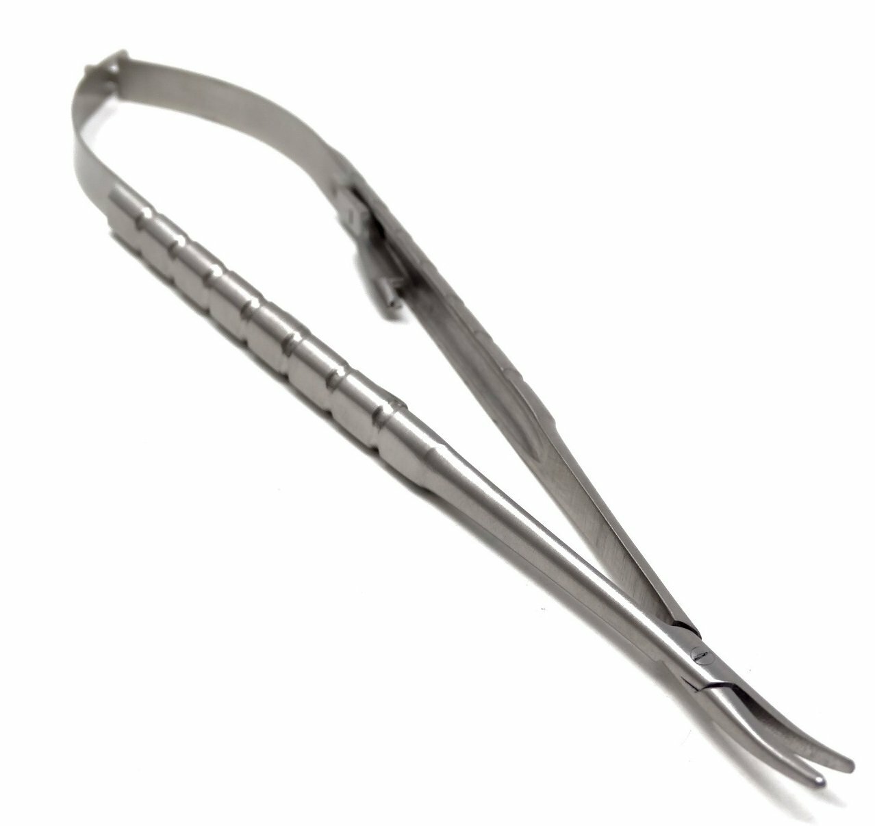 Premium Quality Castroviejo Needle Holder 7" Curved, Round Handle