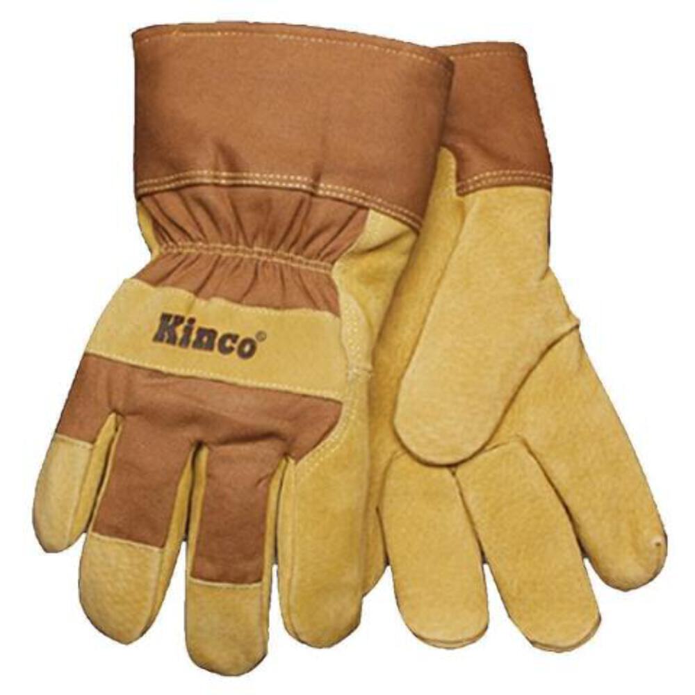 Kinco Gloves 1958X - Men's Lined Waterproof Suede Pigskin Gloves - 2XL - Brown