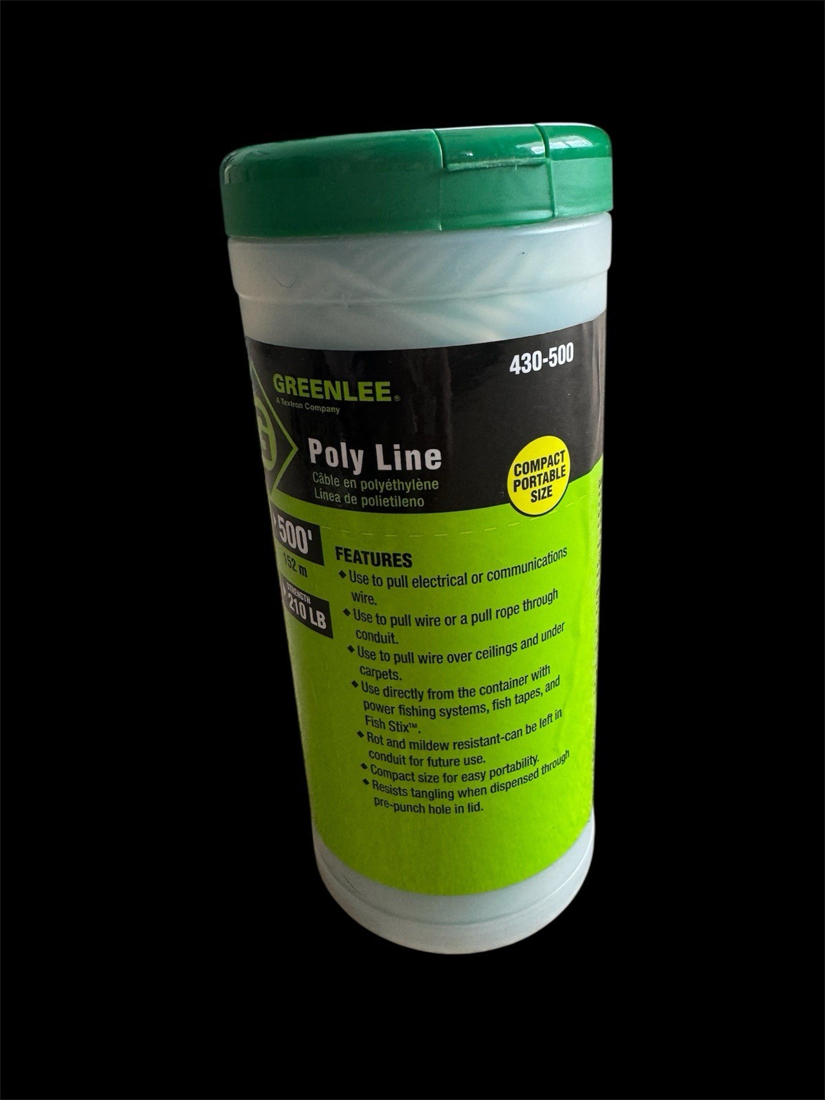GREENLEE 430-500 Poly Line,500 ft Overall L 1FAJ4