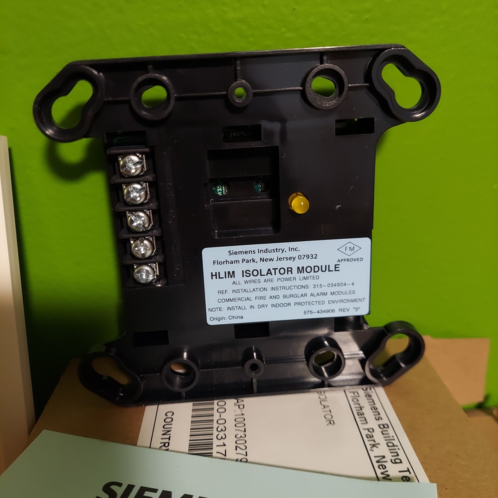 SIEMENS HLIM / 500-033170 FIRE ALARM LOOP LINE ISOLATOR MODULE NIB!