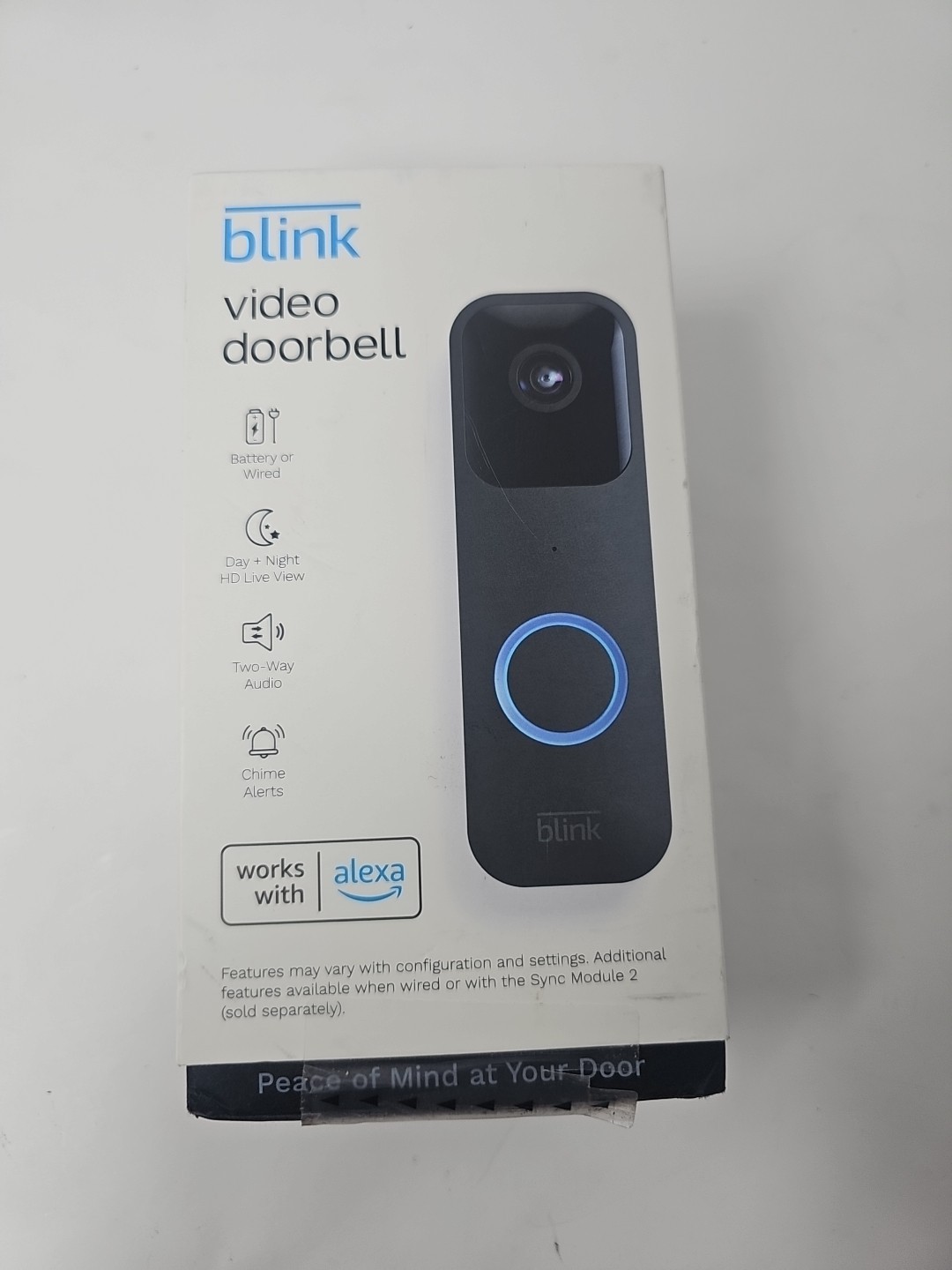 Blink Video Doorbell Door Ring Security Camera Black HD WIFI - New-old Stock