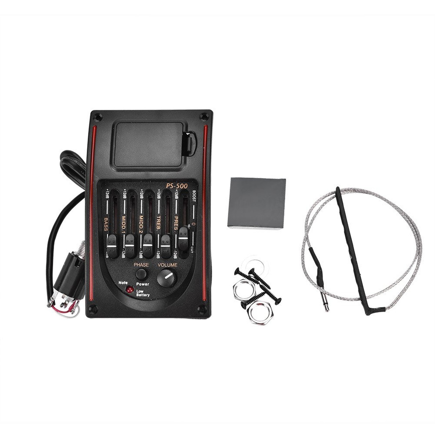 Guitar Acoustic Preamp Piezo,PS 500 5Band lizer Digital Guitar Preamp Tuner P...