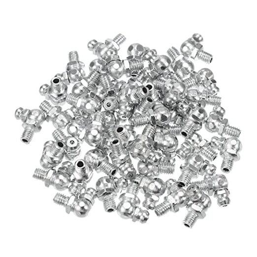 50 Pcs M6x1 Grease Nipple Fitting 90 Degree Right Angle Galvanized M6x1.0