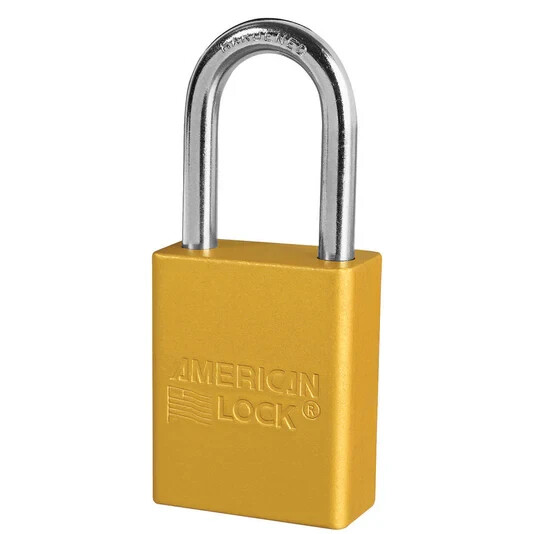 American Lock A1106ylw Lockout Padlock, Keyed Diff., Anodized Aluminum FREE SHIP