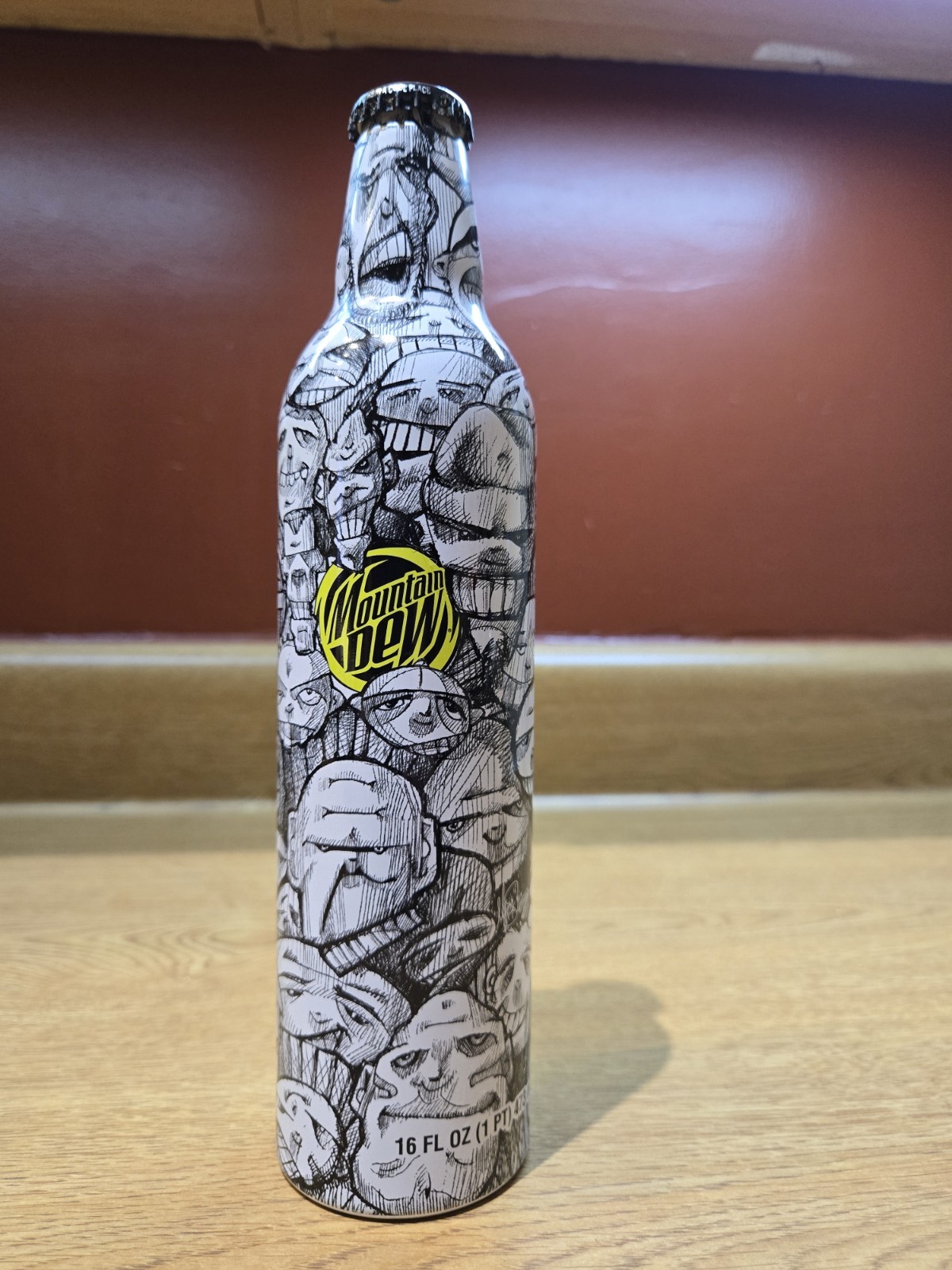 Collectable Alum. MT Dew Bottle Green Label  of MT Dew UNOPENED