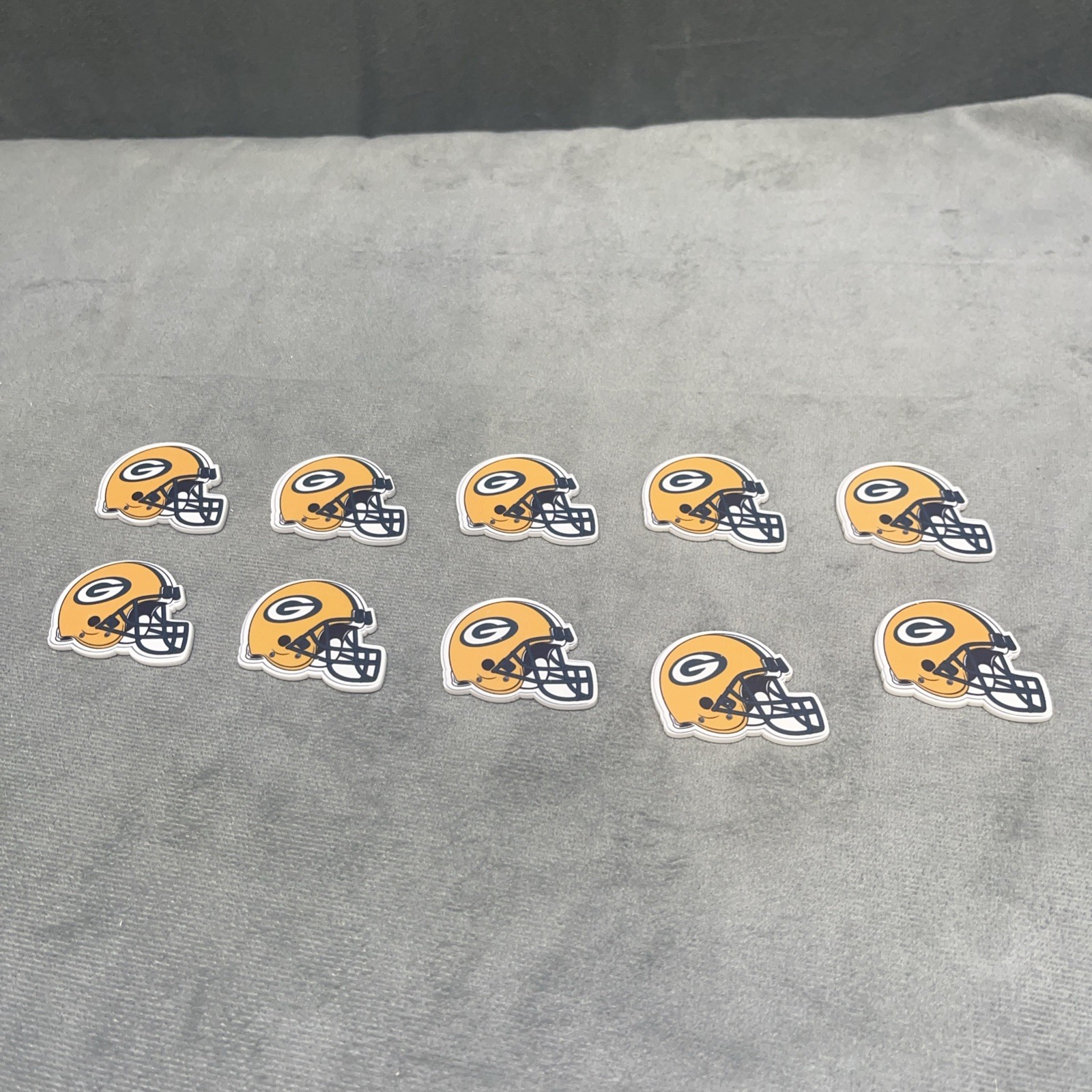 Green Bay Packers Football Helmet Flatback Planar Resin Mini Helmet Lot Of 10