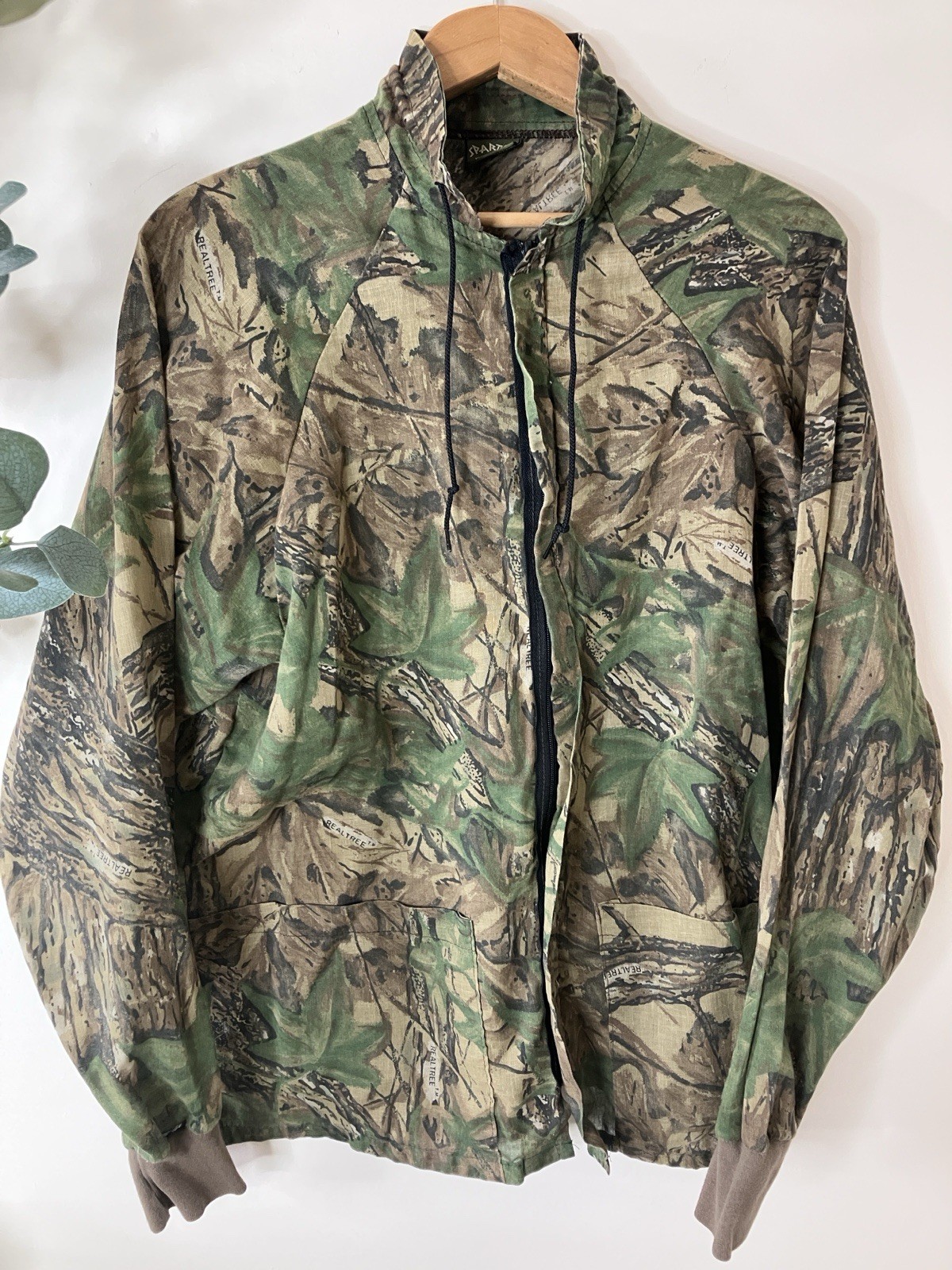 VTG Spartan Realtree Camouflage Turkey Hunting Bug Screen Jacket Mens L USA