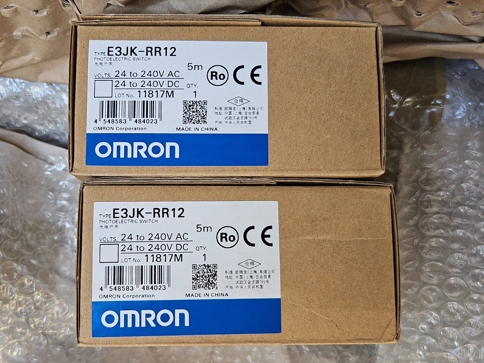 OMRON E3JK-RR12 (2 Pack) NEW