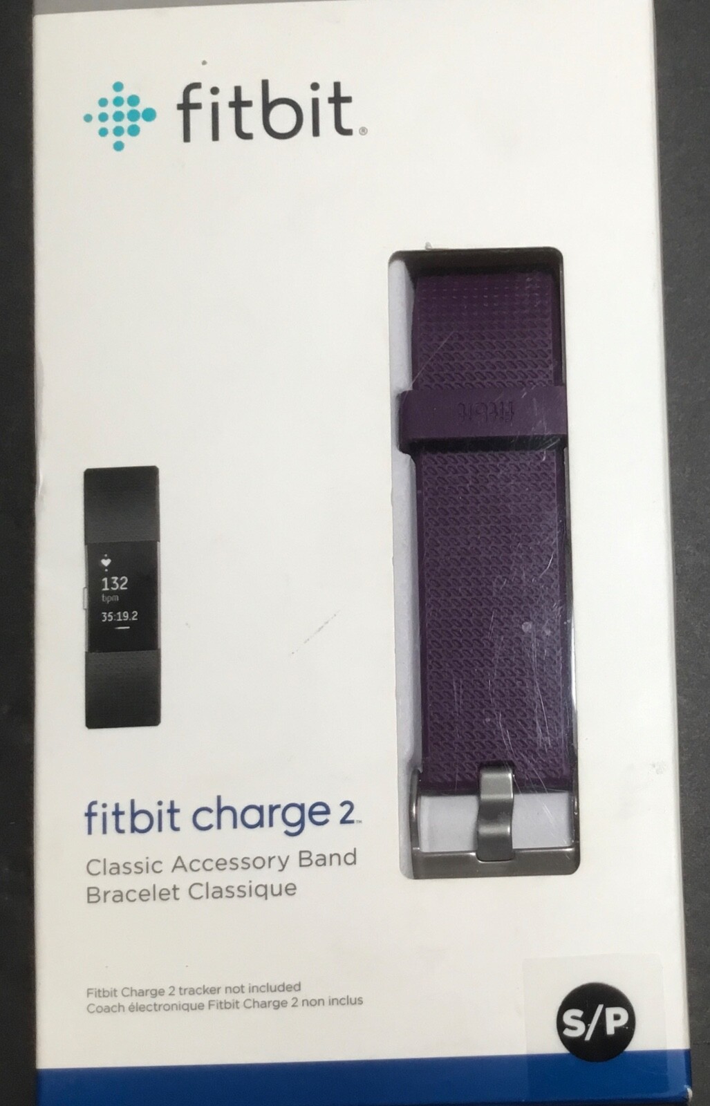 FITBIT CHARGE 2 PLUM ACCESSORY REPLACEMENT BAND SIZE SMALL OPENED BOX