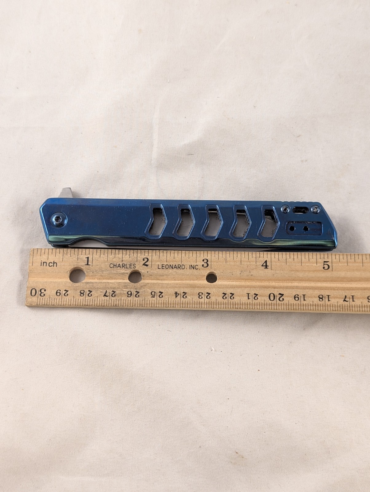 Spring Assist Folding Knife WARTECH Tanto Blade Tactical Blue