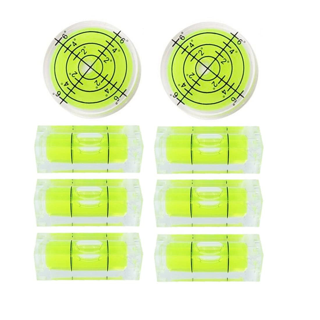 LAIESYA 8Pcs Small Bubble Spirit Level Mini Square Levels Measuring Set a