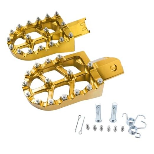 Motorcycle CNC Aluminum Foot Pegs Rests Footpegs for CRF50 CRF70 CRF50 (gold)