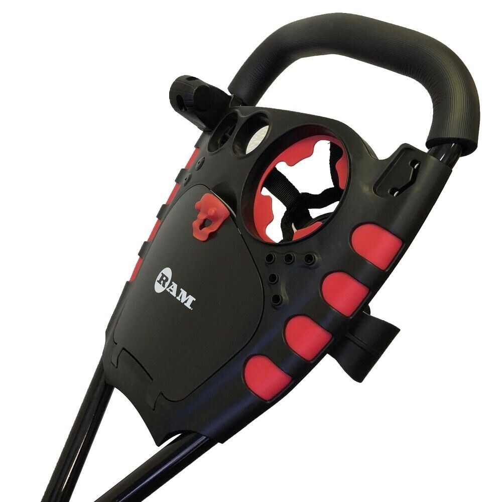 Ram Golf X-Pro Laser 3 Wheel Golf Pull Push Cart with Seat