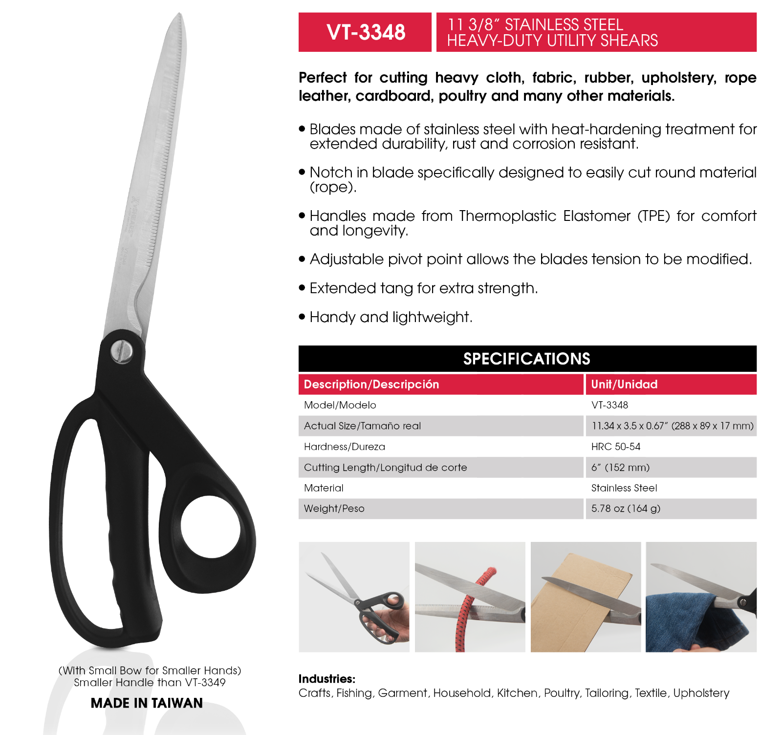 Vampire Tools VT-3348 vSHEARS 11 3/8" Kitchen Shears Heavy Duty Kitchen Scissors