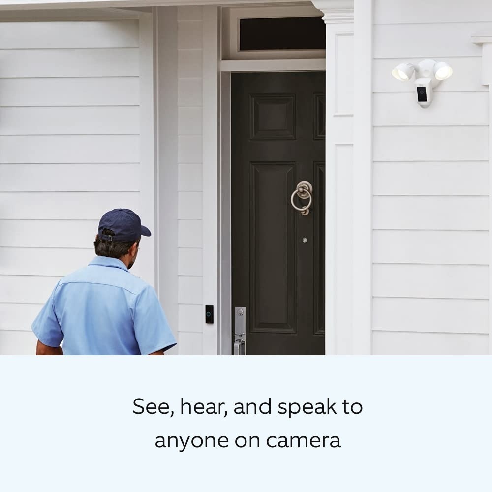 Ring Floodlight Cam Wired Plus – Smart Security Camera with LED Floodlights