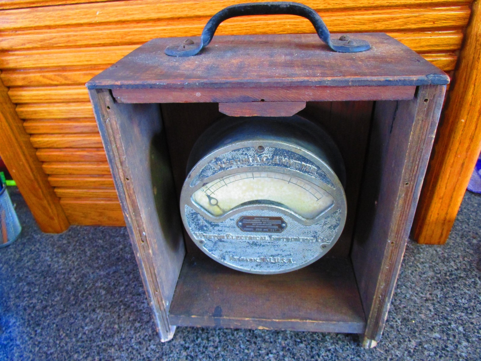 Weston Voltmeter Volt AC Model 156 patent Oct 4  1898  Retro steampunk