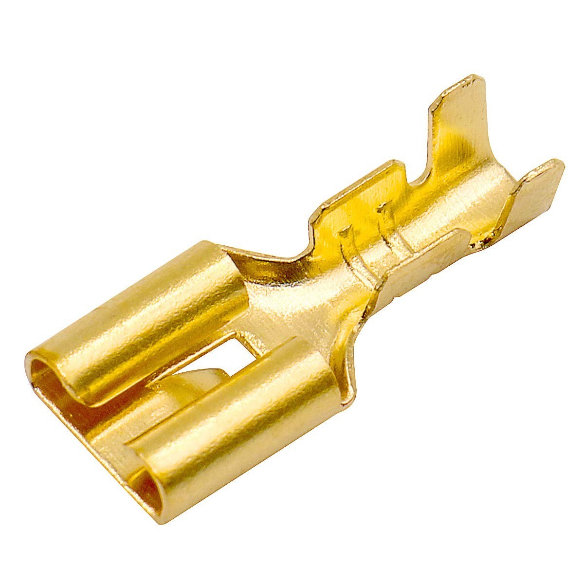 Female Spade Quick Splice Crimp Terminals 6.3Mm Non-Insulated 100 Pcs