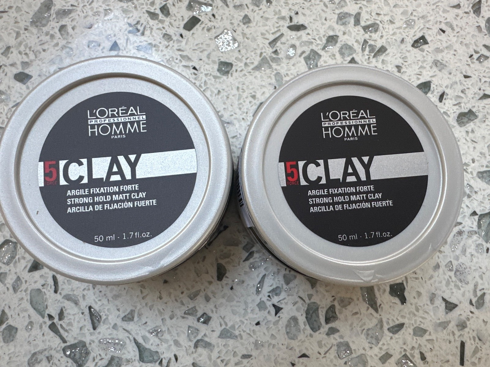 L'Oreal Homme Clay Men’s Styling Provides Strong Hold and Matte ( 2 Pack )
