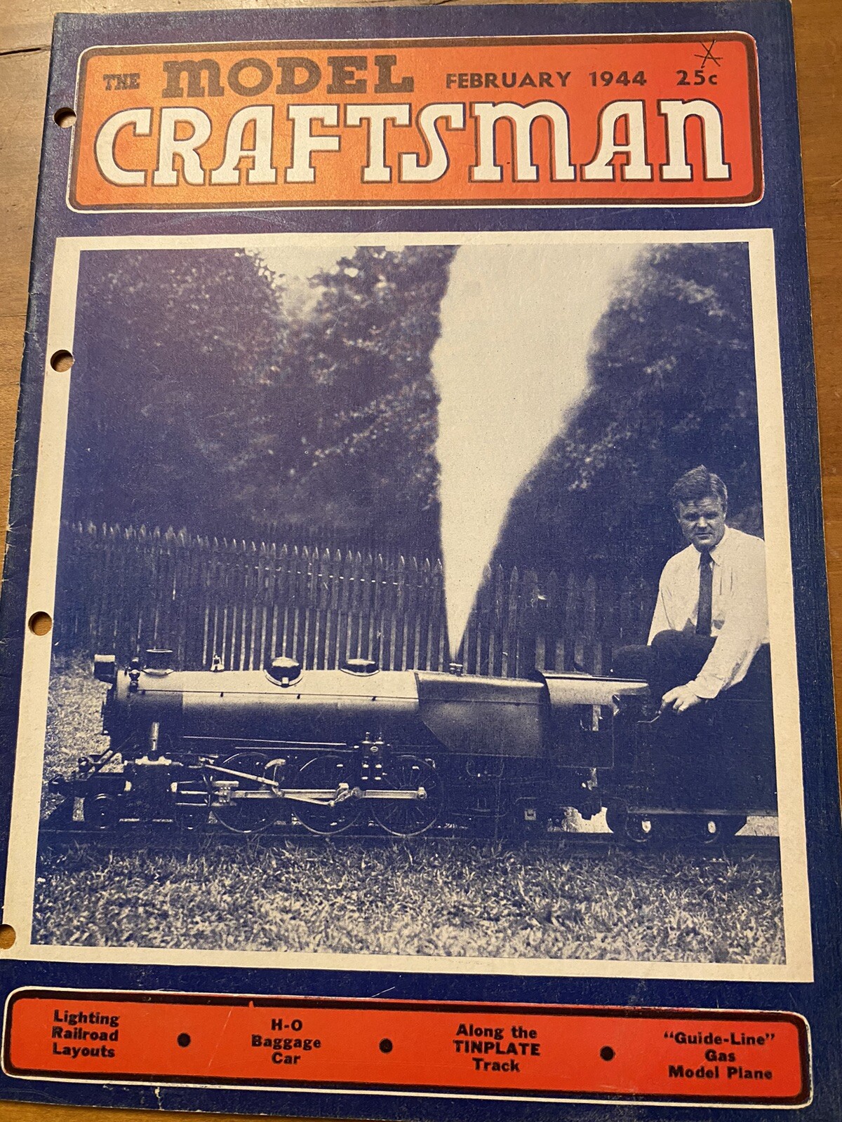Vintage Model Craftsman Magazine February 1944 Punched Trains Cars Steam Engine